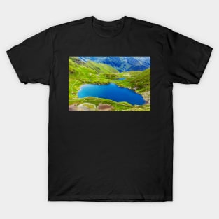 Lake and mountain (Capra Lake in Romania) T-Shirt